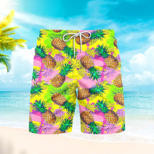 Pineapple Colorful Beach Shorts For Men