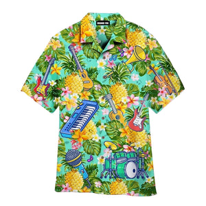 Pineapple Musical Guitar Percussion Instrument Hawaiian Shirt For Men & Women