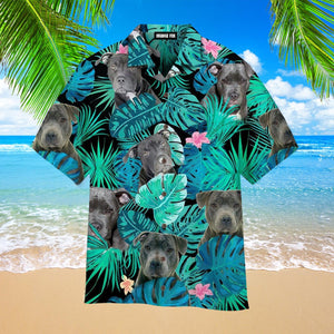 Pitbull Hibiscus Tropical Hawaiian Shirt For Men & Women
