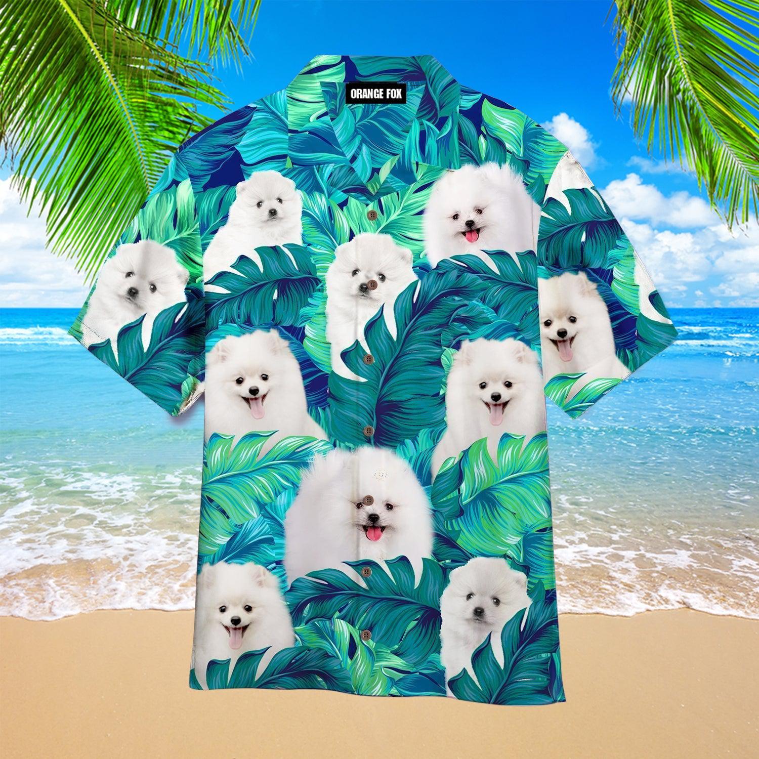 Pomeranian Dog Pet Lover Tropical Hawaiian Shirt For Men & Women