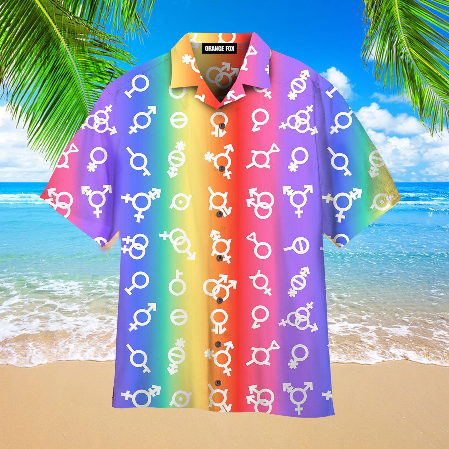 Pride Flag LGBT Gender Hawaiian Shirt For Men & Women