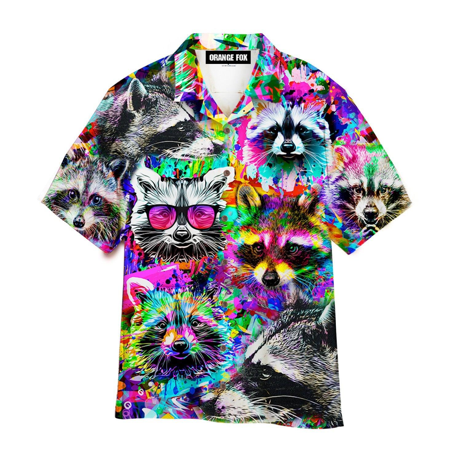 Raccoon - Gift For Animals - Colorful Hawaiian Shirt For Men & Women