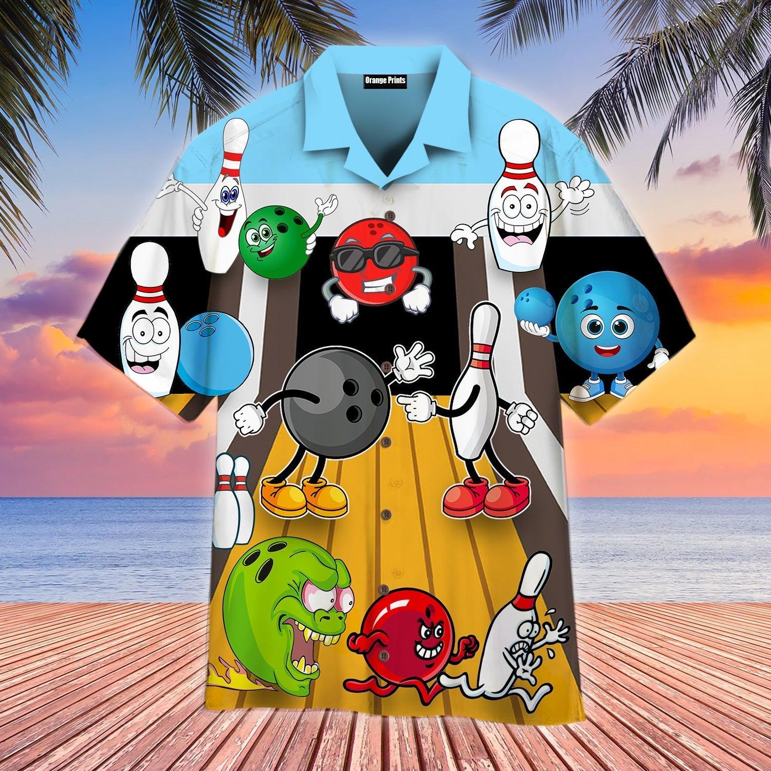 Rolling Comic Bowling With My Homies Hawaiian Shirt For Men & Women