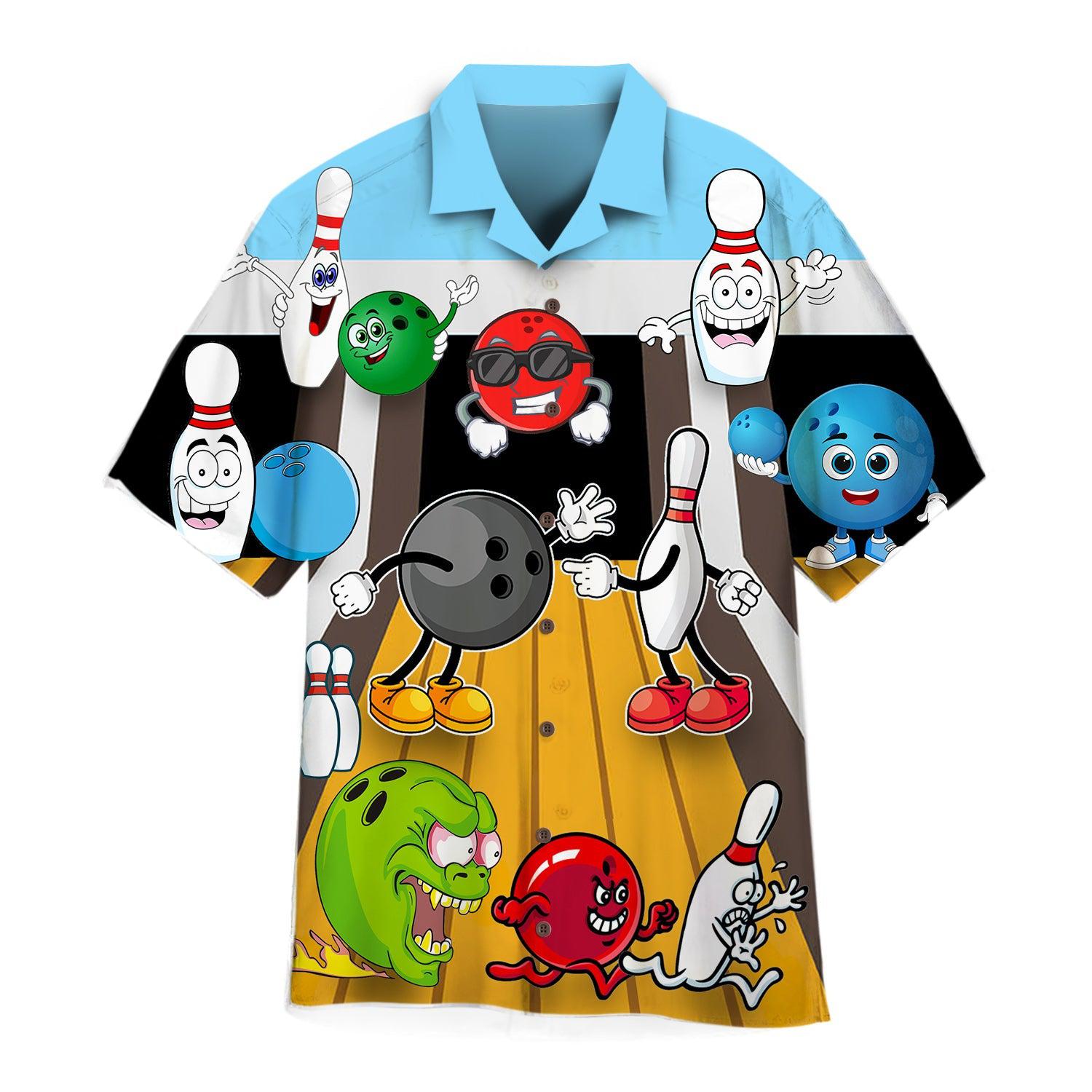 Rolling Comic Bowling With My Homies Hawaiian Shirt For Men & Women