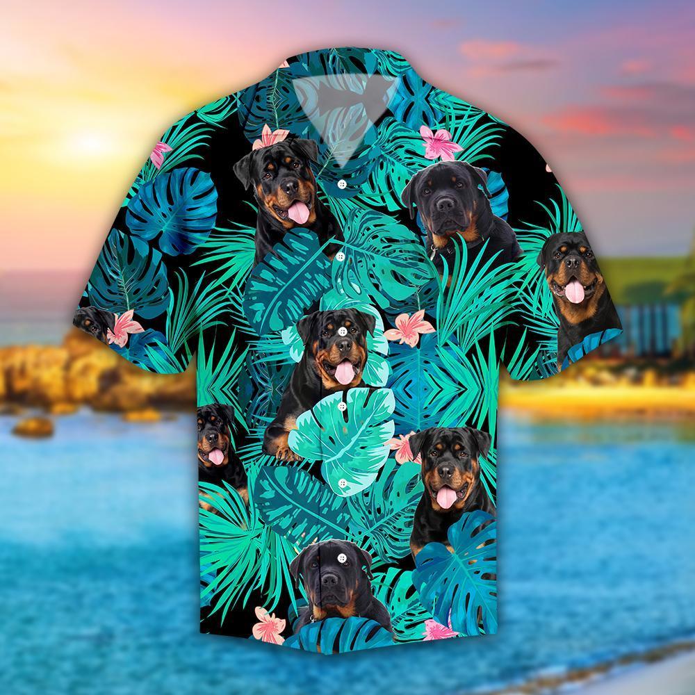 Rottweiler Hibiscus Tropical Hawaiian Shirt For Men & Women