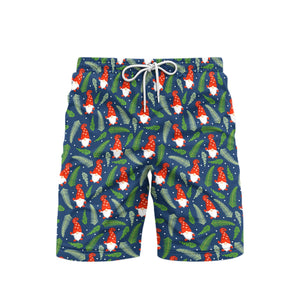 Merry Christmas And With Gnomes Beach Shorts For Men