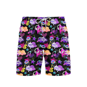 Life Is Better With Music Beach Shorts For Men