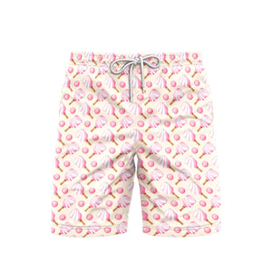 Pink Pickleball Paddles Beach Shorts For Men