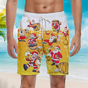 Christmas Dear Santa Heres Your Beer Beach Shorts For Men