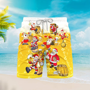 Christmas Dear Santa Heres Your Beer Beach Shorts For Men