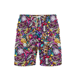 Music Everybody Needs A Little More Disco Beach Shorts For Men