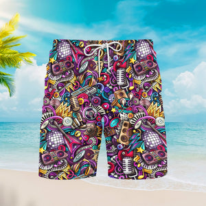 Music Everybody Needs A Little More Disco Beach Shorts For Men