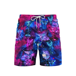Glowing Cocktail Beach Shorts For Men