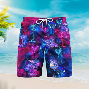Glowing Cocktail Beach Shorts For Men