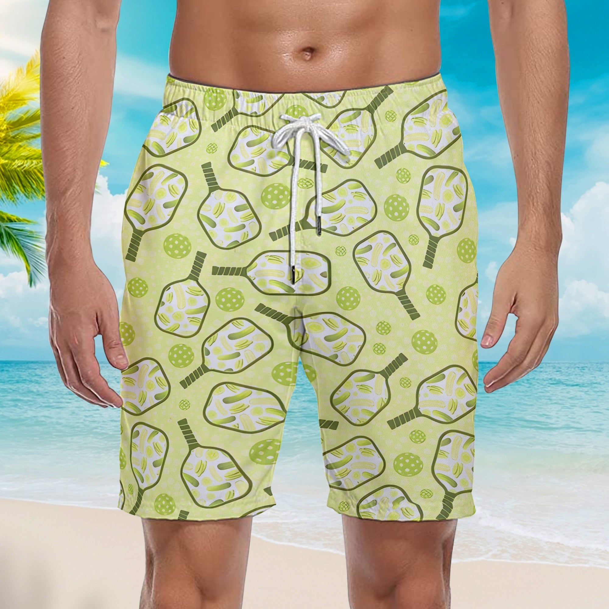 Pickleball Nature Beach Shorts For Men