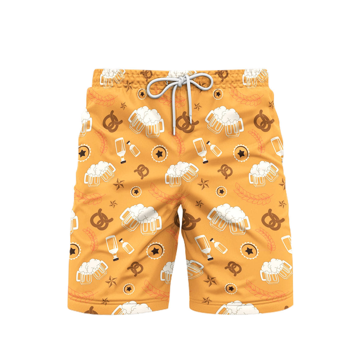Oktoberfest Gift for Beer Lovers Festival Lovers Beer Pretzels Beach Shorts For Men 