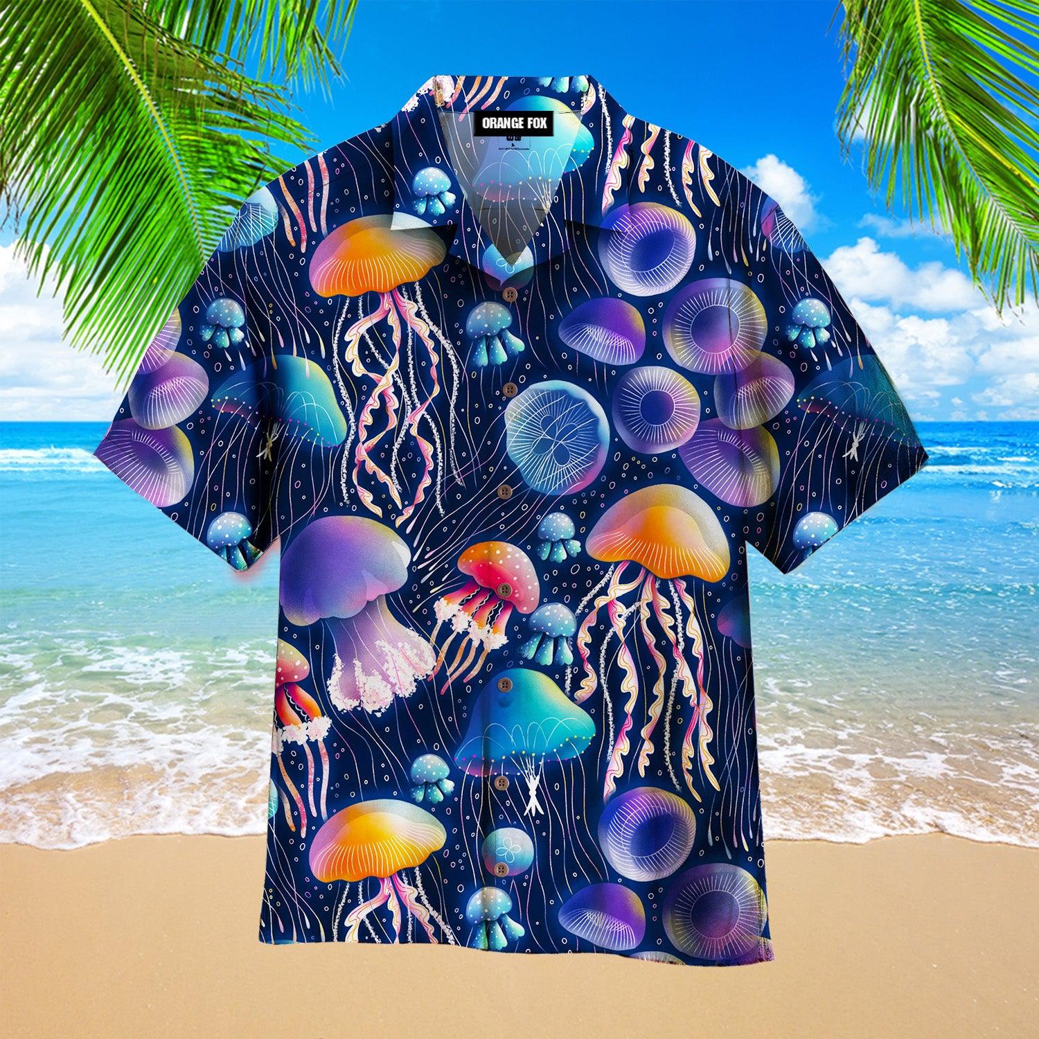 Sea Creatures - Gift For Animal Lovers - Jellyfish Disco Party Hawaiian Shirt For Men & Women