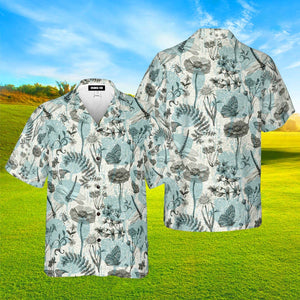 Summer Dragonflies Flowers Vintage Style Hawaiian Shirt For Men & Women