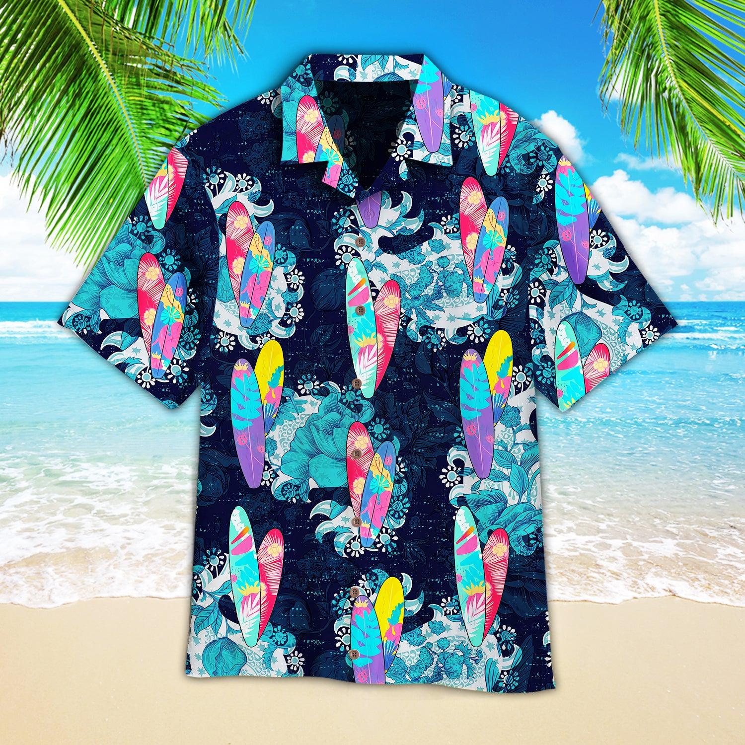 Surfboard Flower Mandala Hawaiian Shirt For Men & Women