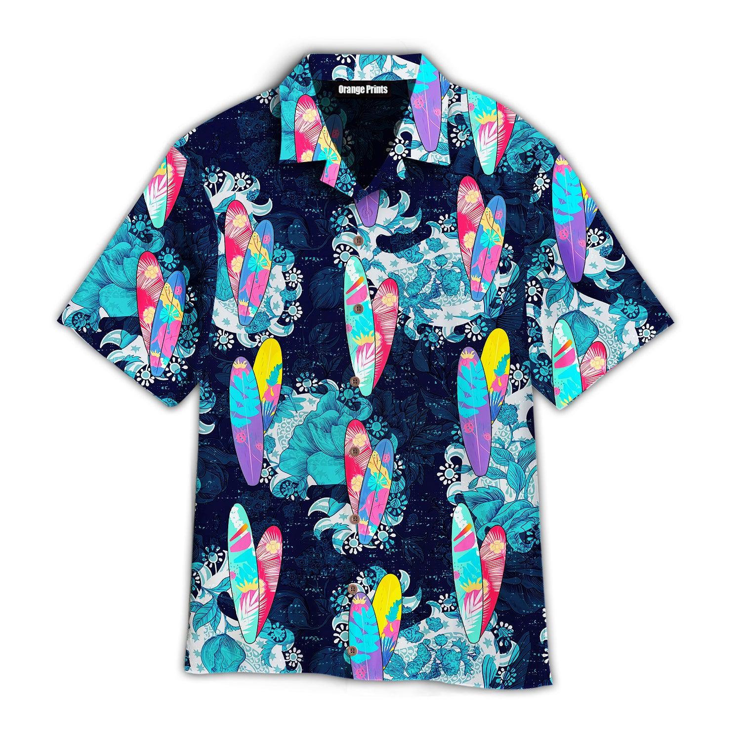 Surfboard Flower Mandala Hawaiian Shirt For Men & Women
