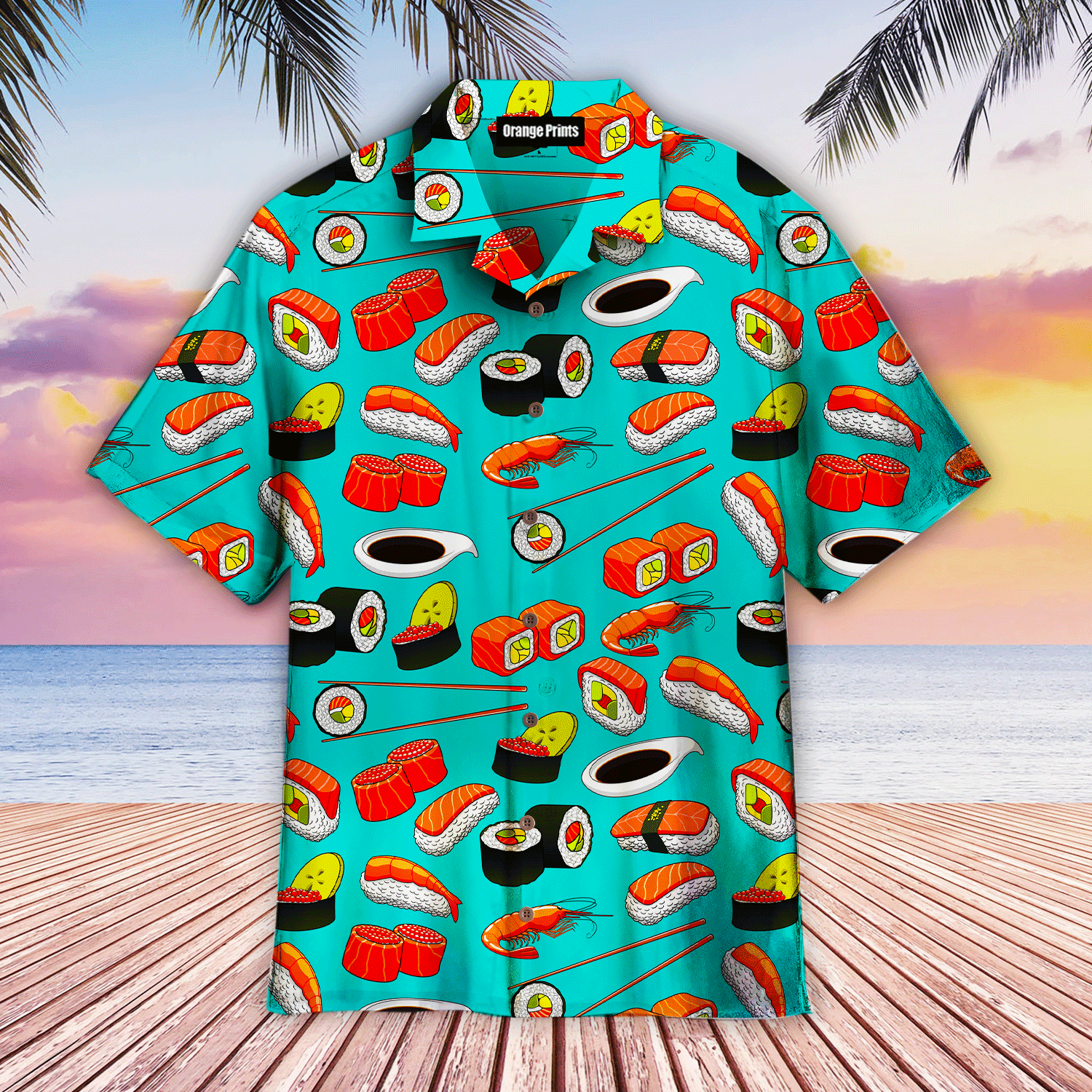 Sushi Rolls Japanese Seafood Hawaiian Shirt For Men And Women
