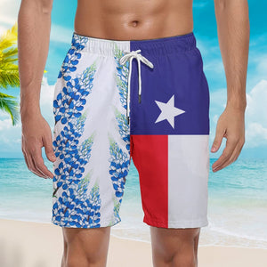 Texas Bluebonnets Beach Shorts For Men
