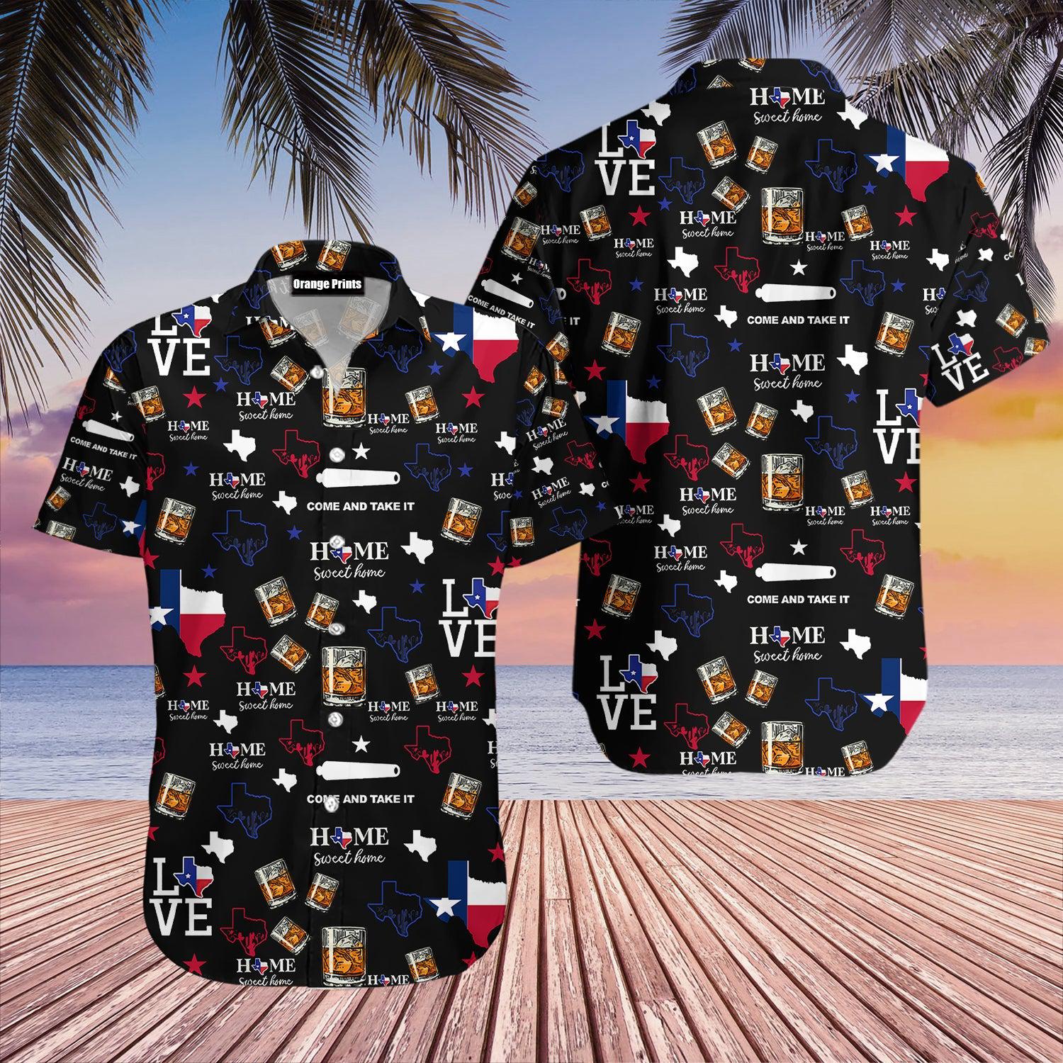 Texas - Bourbon Whiskey Hawaiian Shirt For Men & Women