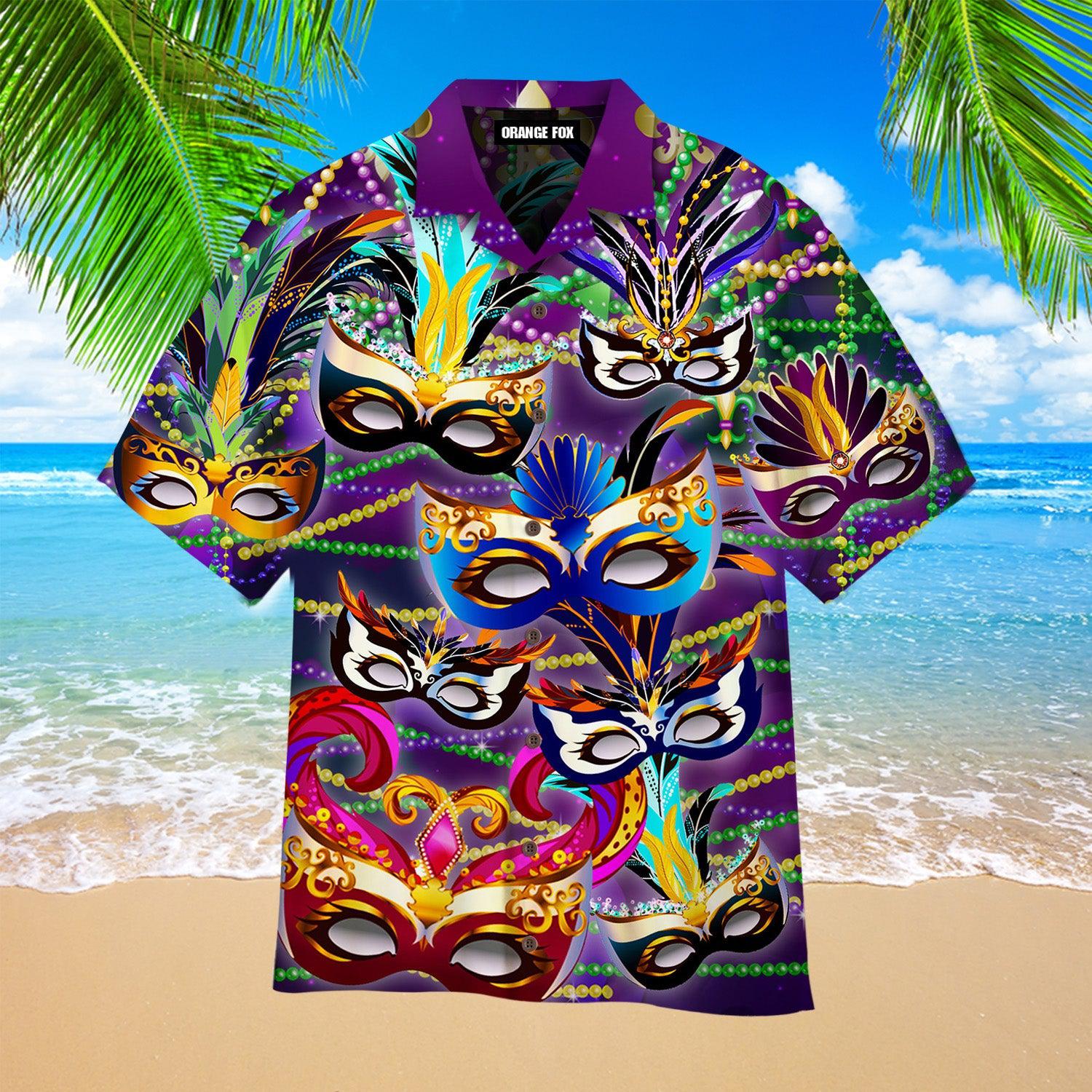 The Masks Mardi Gras Colorful Hawaiian Shirt For Men & Women