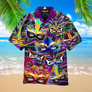 The Masks Mardi Gras Colorful Hawaiian Shirt For Men & Women