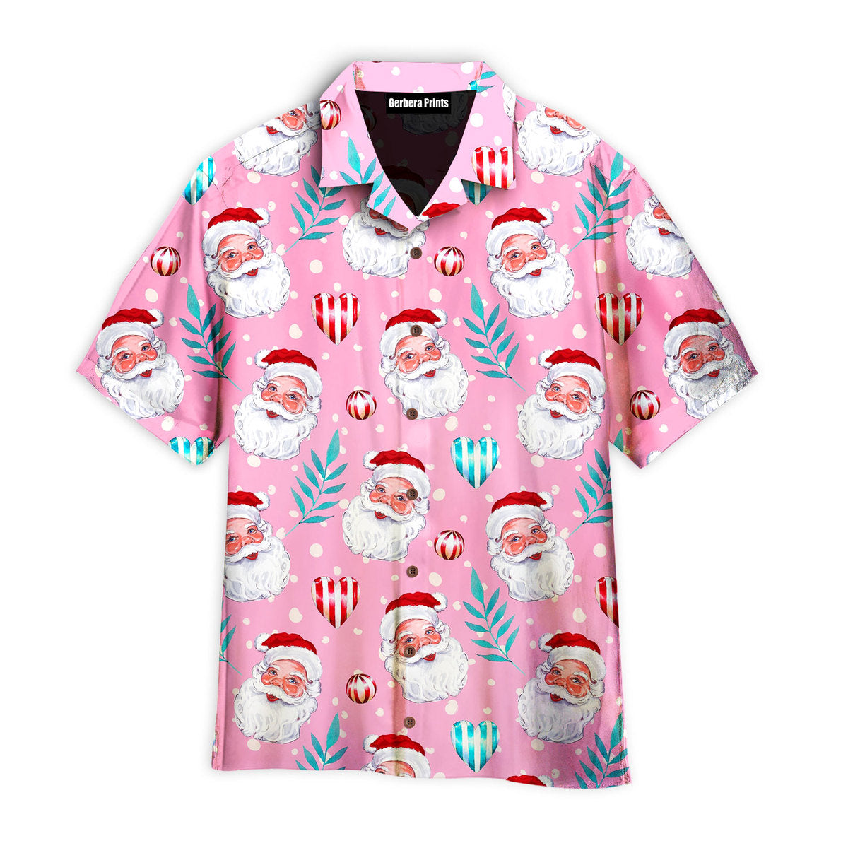 Vintage Santa Claus Pink Christmas Hawaiian Shirt For Men & Women