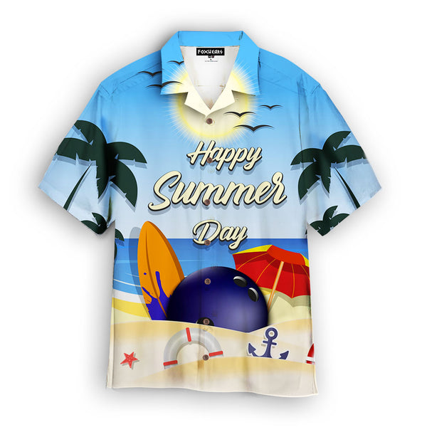 Bowling Happy Summer Day Hawaiian Shirt For Men & Women WT6628