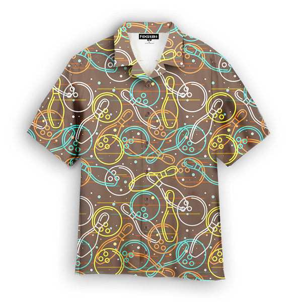 Retro Bowling Pattern Aloha Hawaiian Shirt For Men & Women WT6630