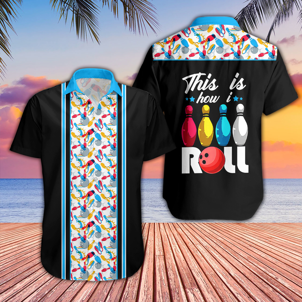 That's How I Roll Bowling Blue Hawaiian Shirt For Men & Women WT9014