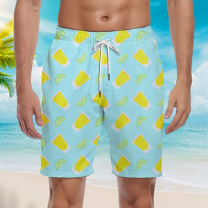 Wine Tequila Lover Mexico Beach Shorts For Men