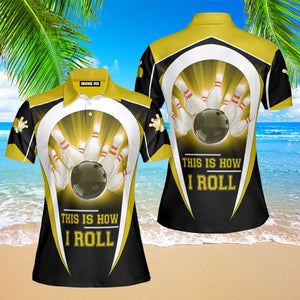 Yellow This Is How I Roll Polo Shirt For Women