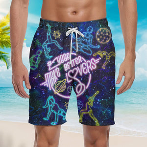 Yoga Make Better Lover Beach Shorts For Men